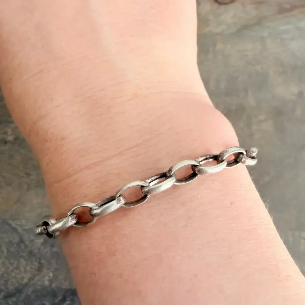 Italian sterling silver 925 chain link bracelet